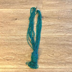 🍁Two look extra long turquoise beaded necklace🍂